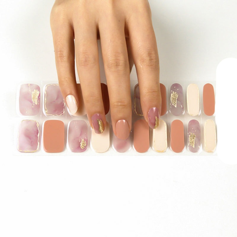 MIST BLUSH 20pc Long-Lasting Gel Nail Sticker Kit - Vegan, Cruelty-Free, and Non-Toxic