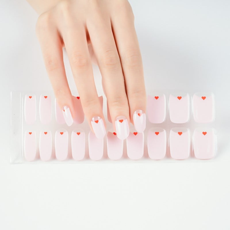 BE MINE Peel-Off Gel Nail Stickers - Easy Removal, LED Light, Vegan & Cruelty-Free