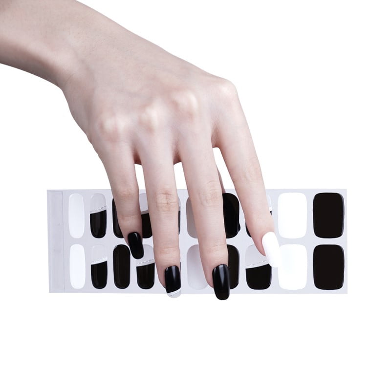 YIN & YANG 20pc Long-Lasting Gel Nail Sticker Kit - Vegan, Cruelty-Free, and Non-Toxic