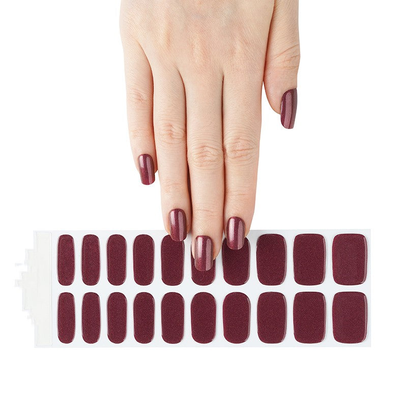 PIXY DUST PLUM 20pc Long-Lasting Gel Nail Sticker Kit - Vegan, Cruelty-Free, and Non-Toxic