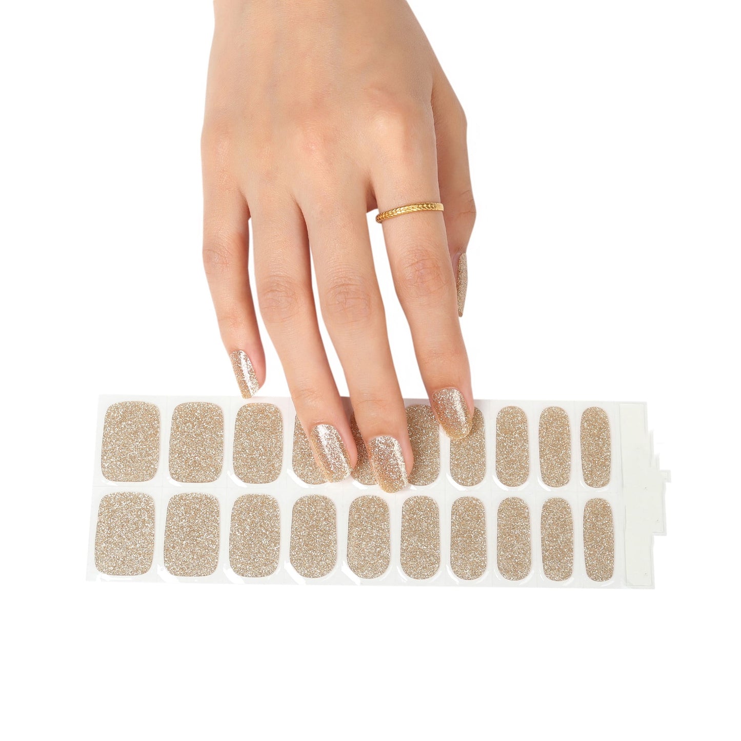 DISCO QUEEN GOLD 20pc Vegan Gel Nail Sticker - Eco-Friendly & Non-Toxic