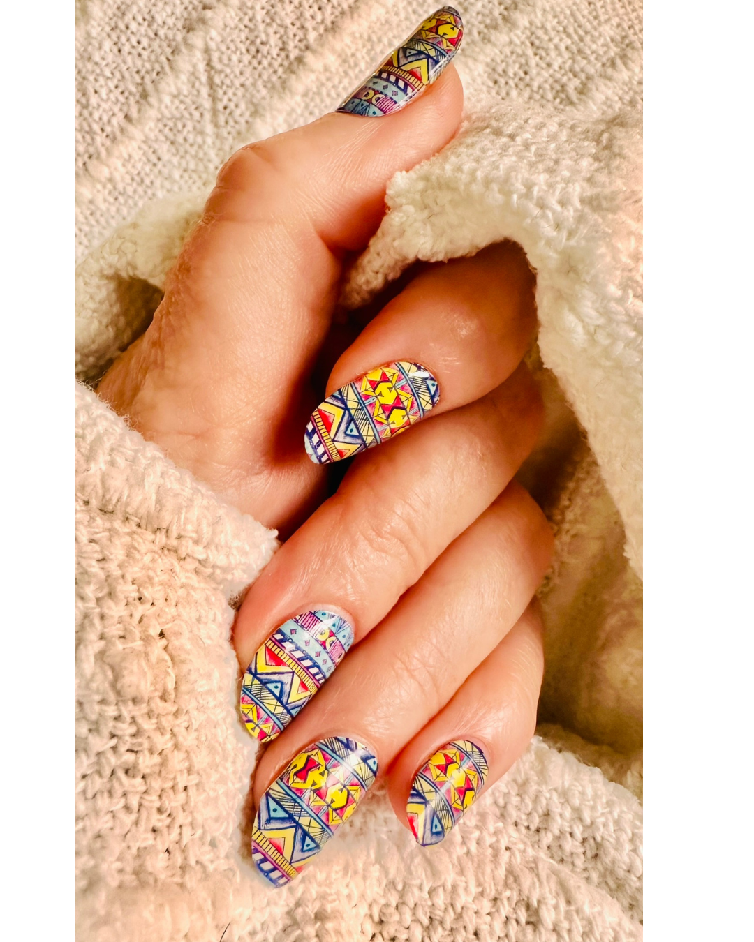 AZTEC Peel-Off Gel Nail Stickers - Easy Removal, LED Light, Vegan & Cruelty-Free