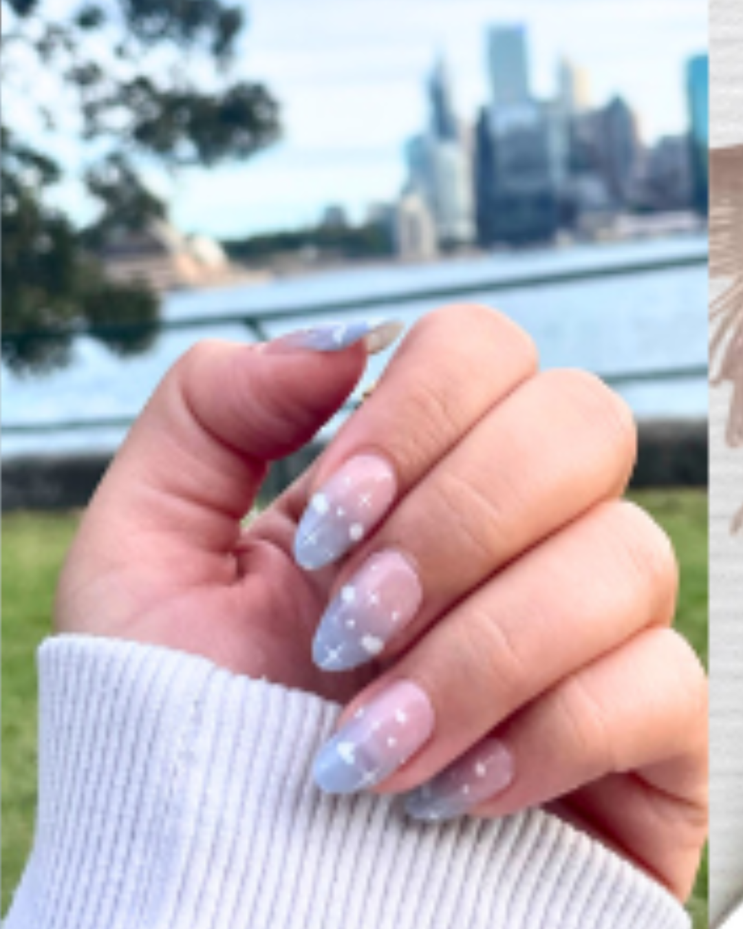 SNOW BUNNY 20pc Long-Lasting Gel Nail Sticker Kit - Vegan, Cruelty-Free, and Non-Toxic
