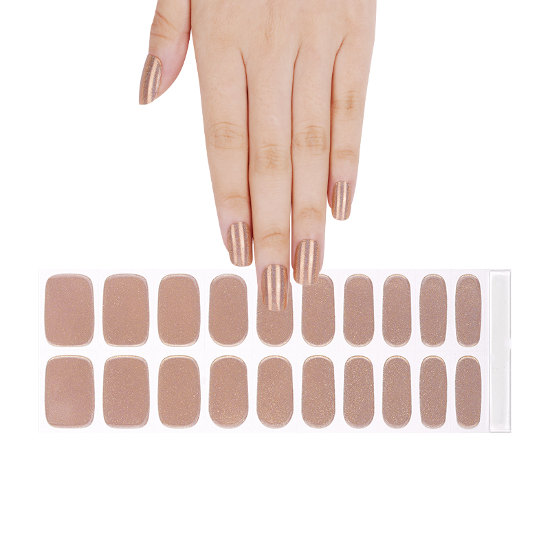 GOLD DUST Long-Lasting Gel Nail Sticker Kit - Vegan, Cruelty-Free, and Non-Toxic