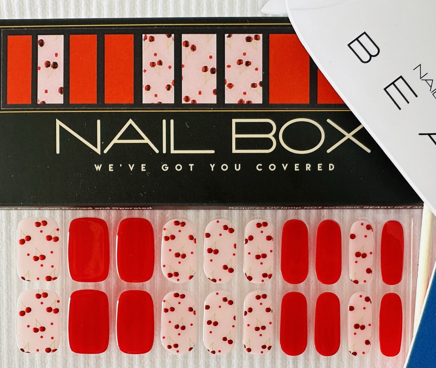 CHERRY Long-Lasting Gel Nail Sticker Kit - Vegan, Cruelty-Free, and Non-Toxic