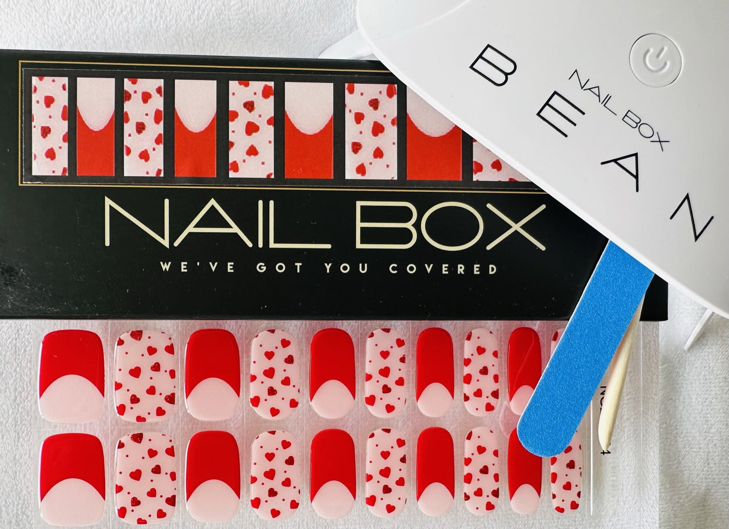 LOVED UP 20pc Long-Lasting Gel Nail Sticker Kit - Vegan, Cruelty-Free, and Non-Toxic