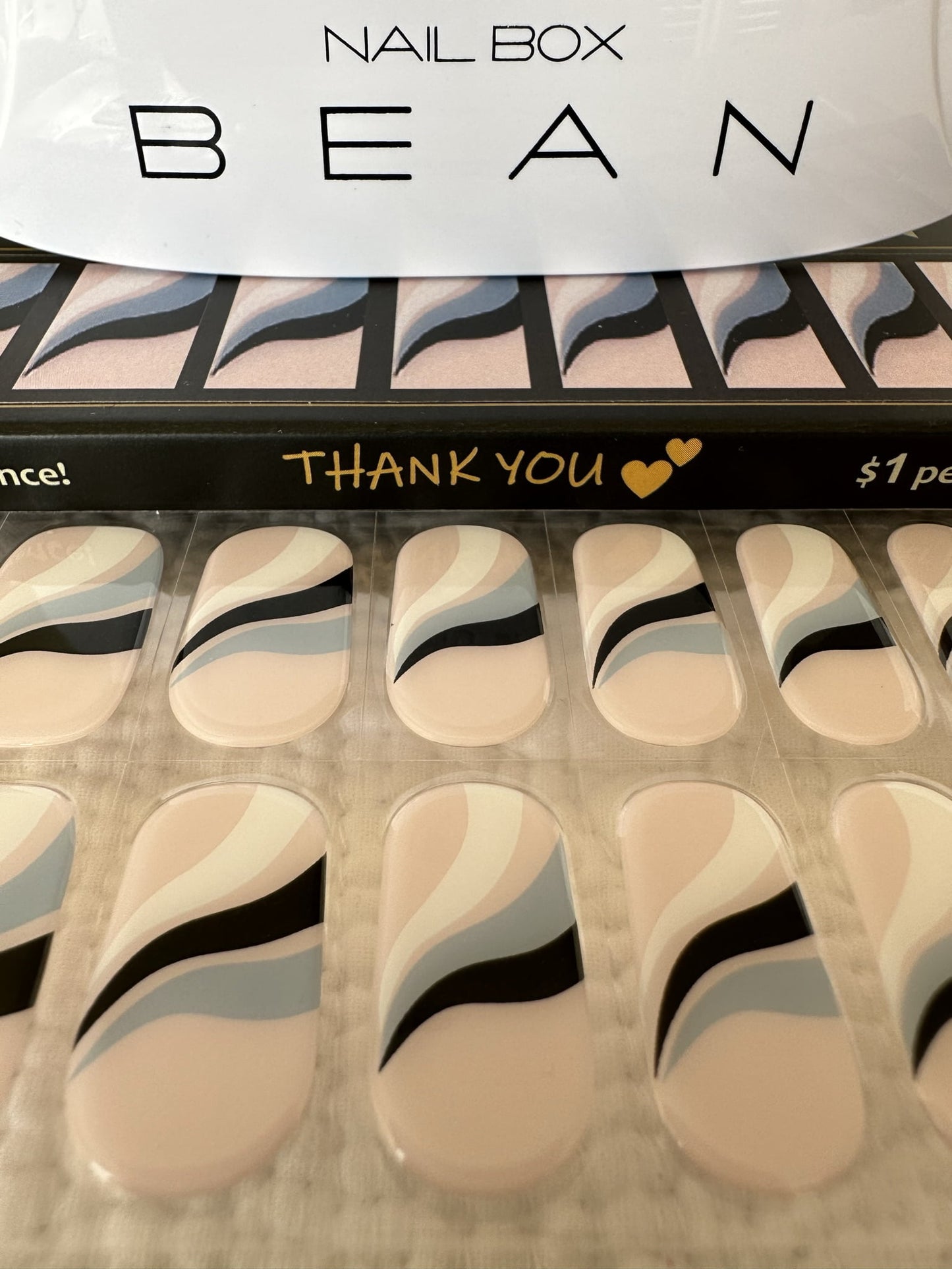 WAVE GOOD BYE 20pc Long-Lasting Gel Nail Sticker Kit - Vegan, Cruelty-Free, and Non-Toxic
