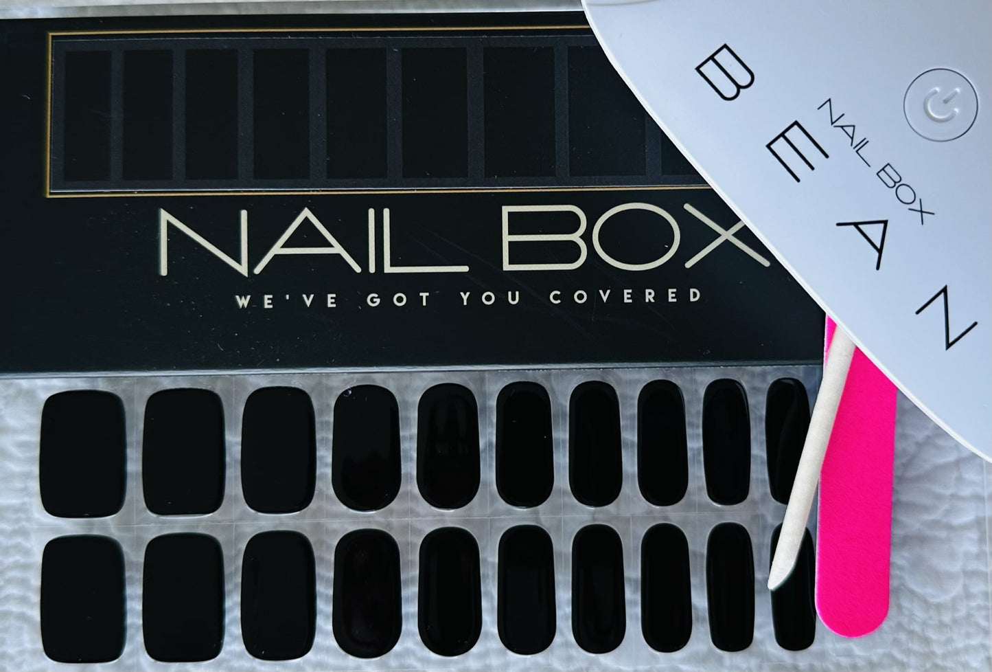 WICKED BLACK 20pc Long-Lasting Gel Nail Sticker Kit - Vegan, Cruelty-Free, and Non-Toxic