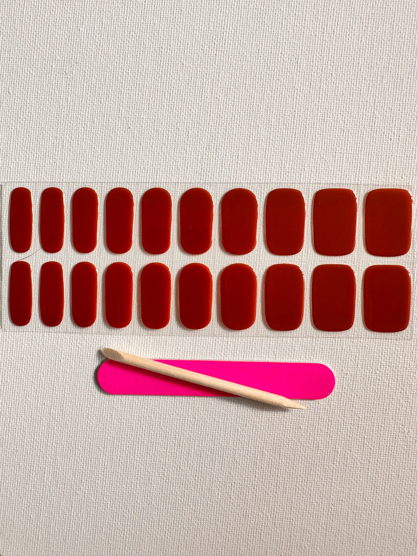 SIN A NUM 20pc DIY Gel Sticker Manicure Kit - At-Home Salon Quality, No UV Light Needed
