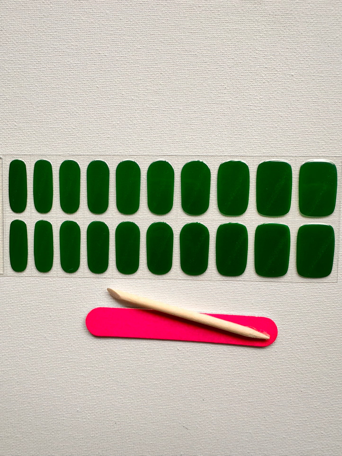 JADE CAT EYE 20pc Peel-Off Gel Nail Stickers - Easy Removal, LED Light, Vegan & Cruelty-Free