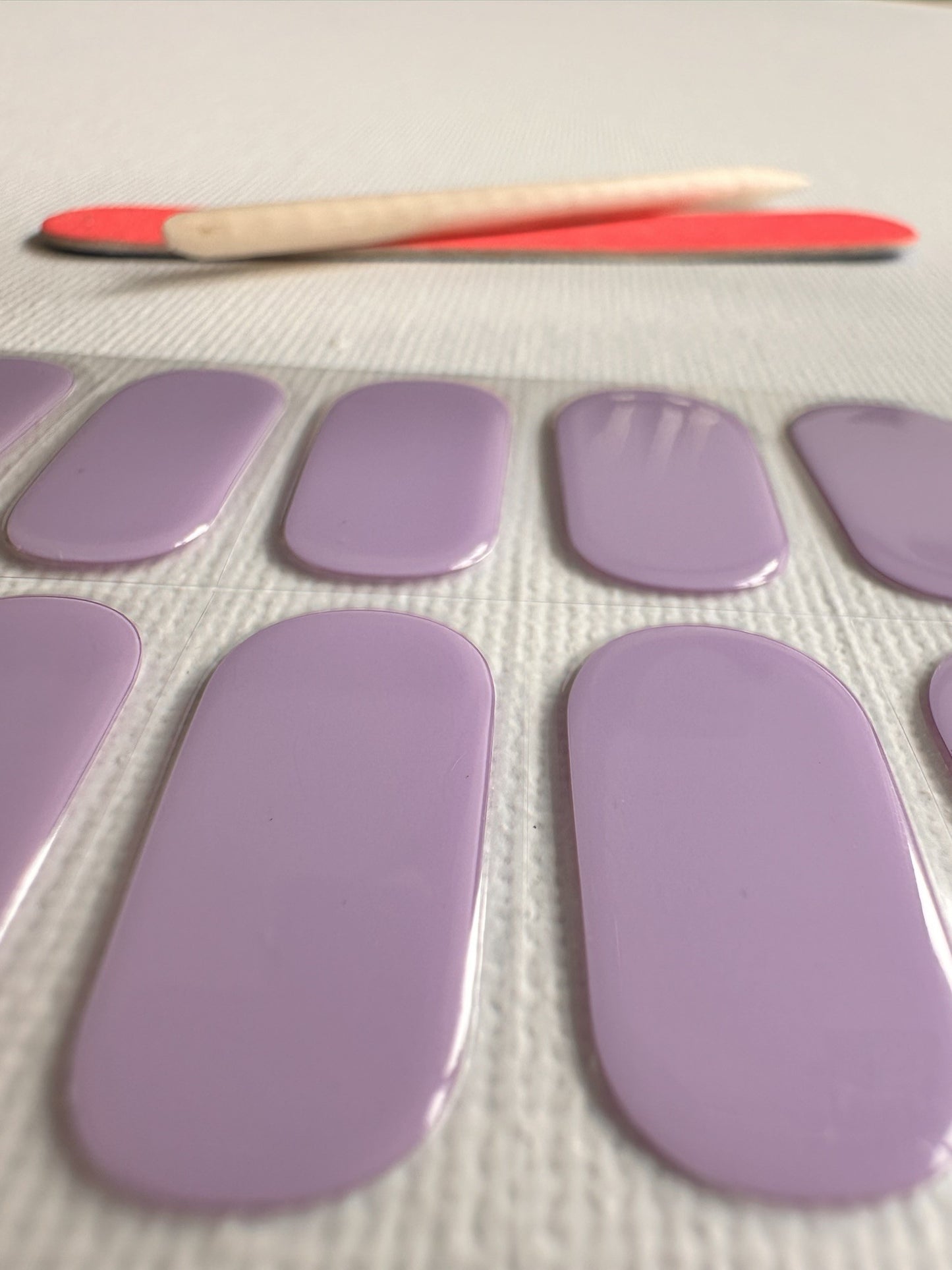 LOLA LAVENDER 20pc DIY Gel Sticker Manicure Kit - At-Home Salon Quality, No UV Light Needed