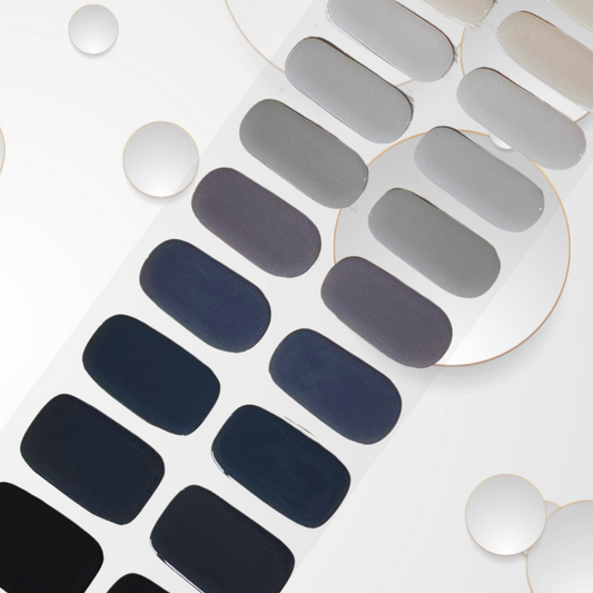 LEVI & ME shades of different blues 20pc DIY Gel Manicure Kit - At-Home Salon Quality, No UV Light Needed