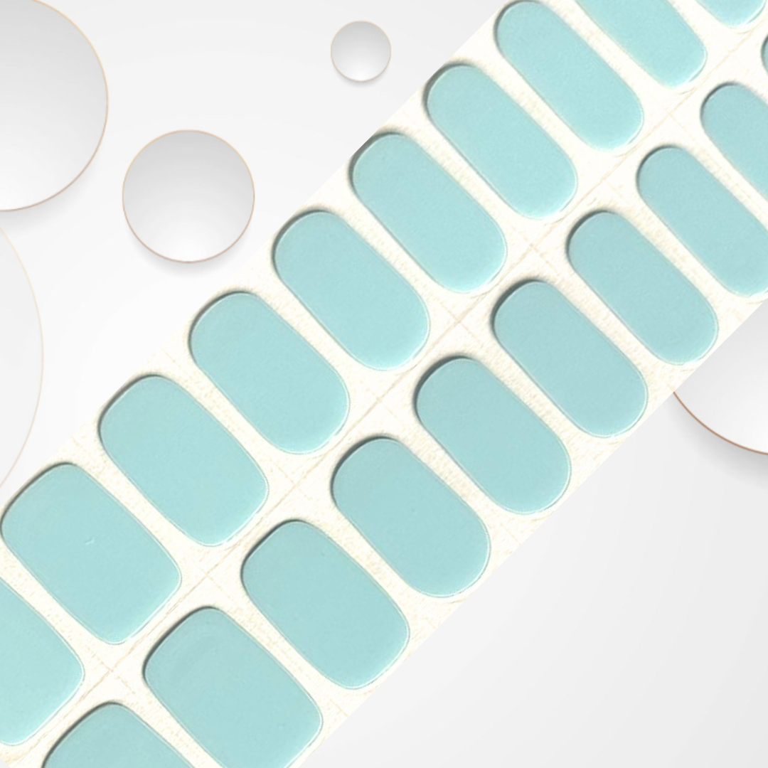 BABY BOY Gel Nail Stickers 20pc, light blue, vegan, cruelty-free