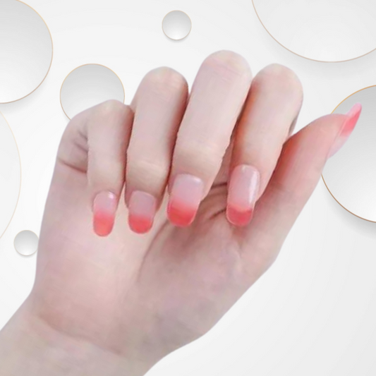 BERRY BURST DIY Gel Manicure Kit 20pc, heat-sensitive, berry color, no UV light, vegan, cruelty-free