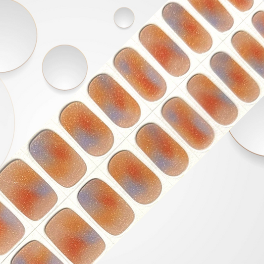 CANDY FLOSS semi-translucent gel nail stickers bursting with multi-coloured glitter Long-Lasting Gel Nail Sticker Kit - Vegan, Cruelty-Free, and Non-Toxic