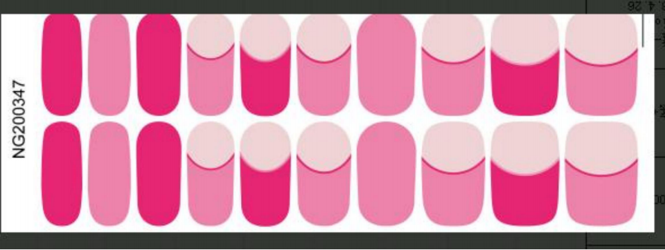 Pink Tips 20pc Long Lasting Gel Nail Sticker Kit - Vegan, Cruelty-Free, and Non-Toxic