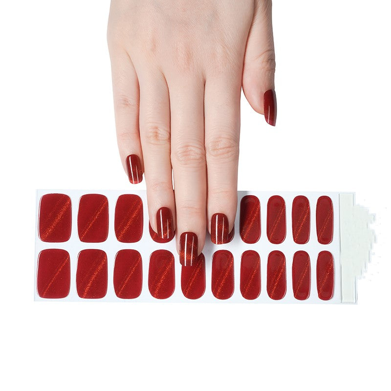 RUBY CAT EYE/METALLICS 20pc DIY Gel Manicure Kit - At-Home Salon Quality, No UV Light Needed