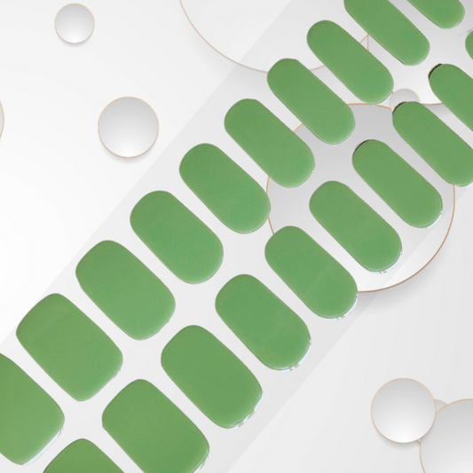TIFF green 20pc Peel-Off Gel Nail Stickers - Easy Removal, LED Light, Vegan & Cruelty-Free