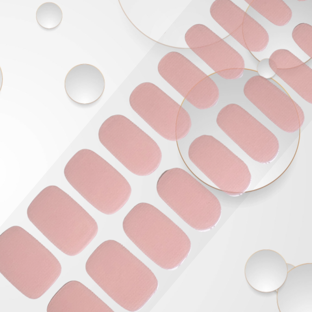 BABY GIRL Gel Nail Stickers 20pc, semi-translucent pink, vegan, cruelty-free
