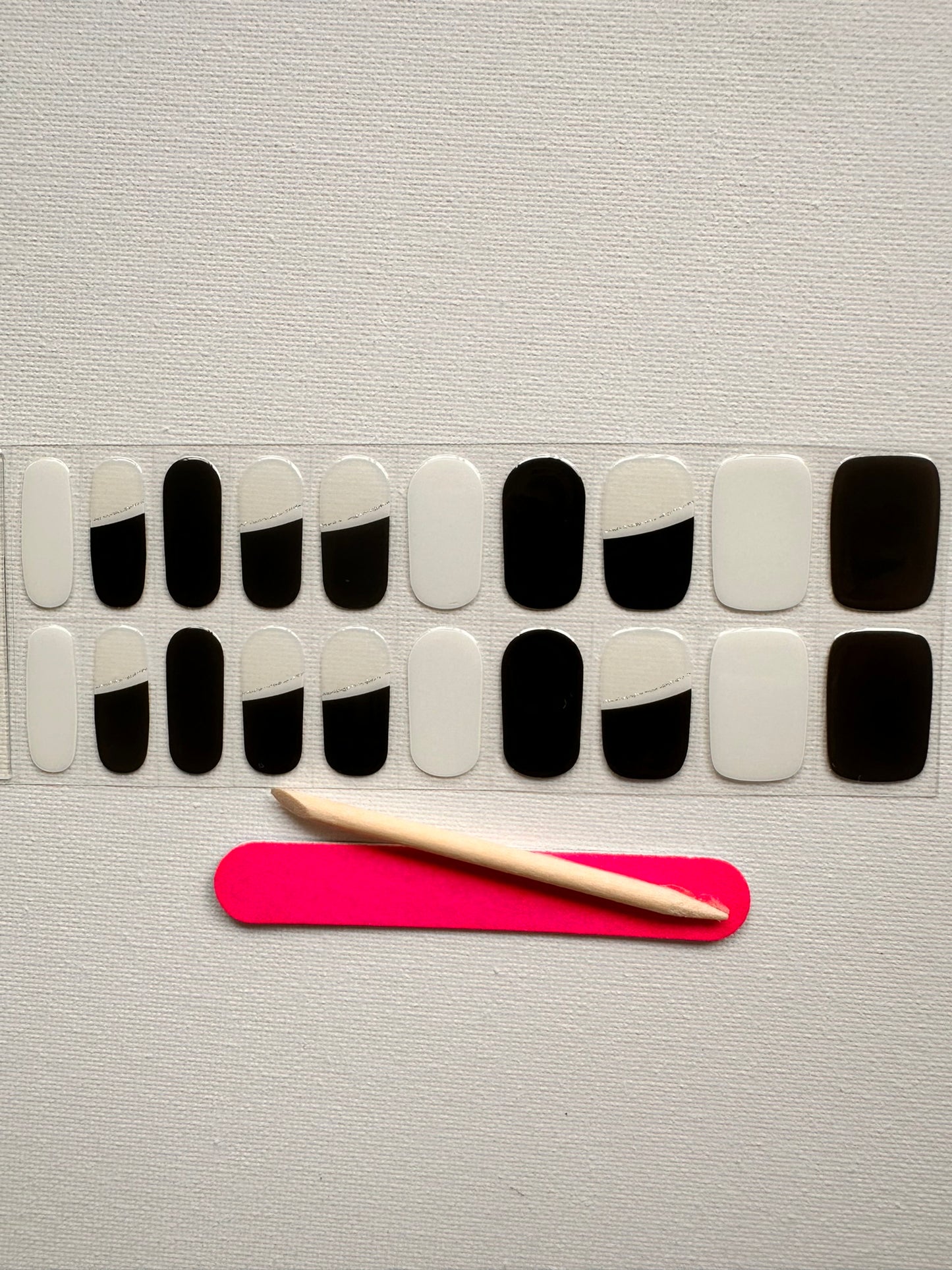 YIN & YANG 20pc Long-Lasting Gel Nail Sticker Kit - Vegan, Cruelty-Free, and Non-Toxic