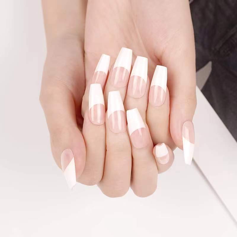 FRENCH WHITE Long-Lasting Gel Nail Sticker Kit - Vegan, Cruelty-Free, and Non-Toxic