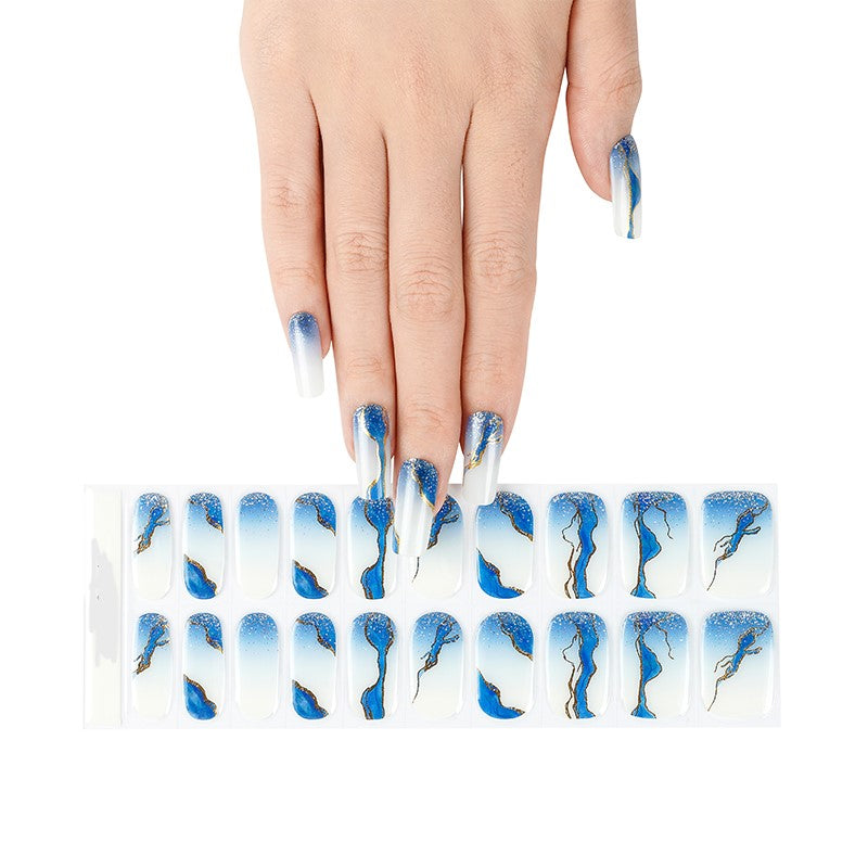 LAVA BLUE 20pc DIY Gel Manicure Kit - At-Home Salon Quality, No UV Light Needed