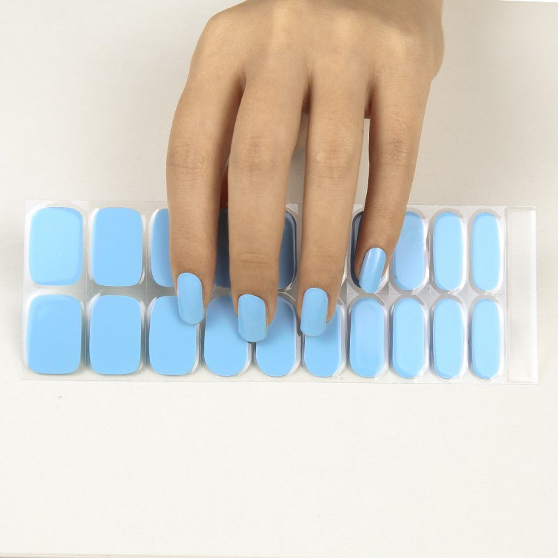 I SEE BLUE OCEAN EYES Peel-Off Gel Nail Stickers - Easy Removal, LED Light, Vegan & Cruelty-Free