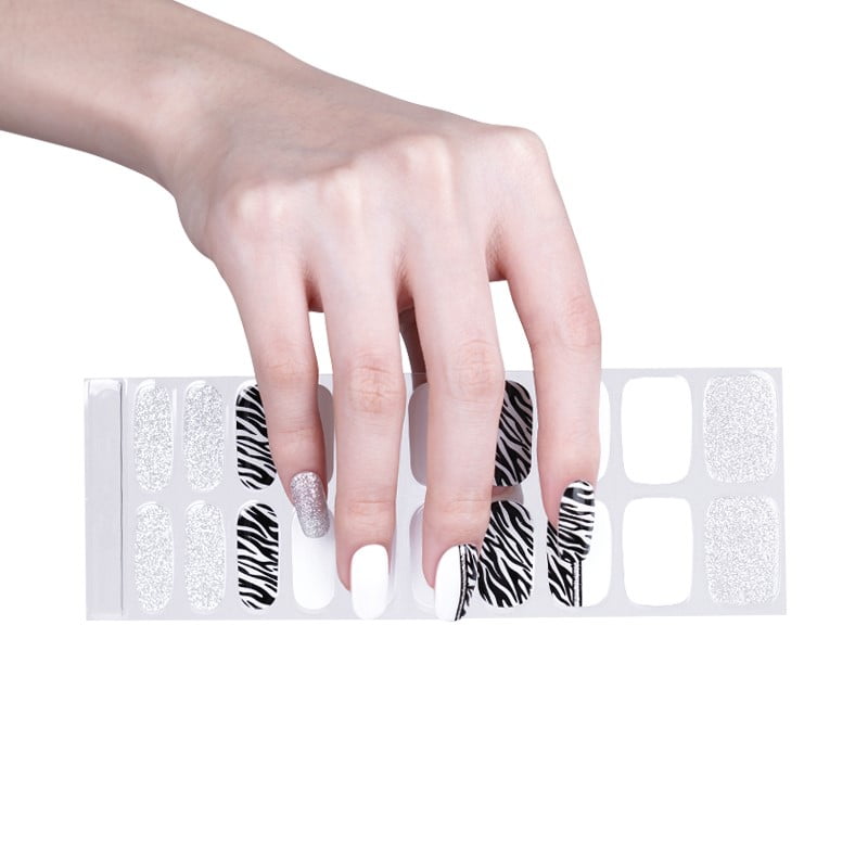 Z BAR 20pc Long-Lasting Gel Nail Sticker Kit - Vegan, Cruelty-Free, and Non-Toxic