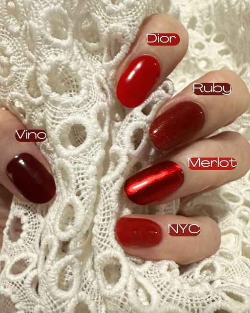 DIOR RED 20pc Vegan Gel Nail Sticker - Eco-Friendly & Non-Toxic