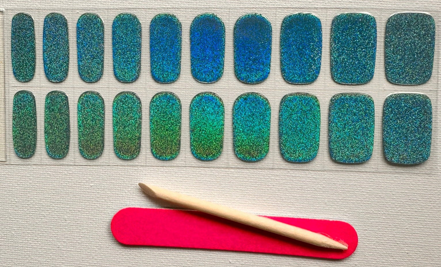 FIZZY BLUE DIY Gel Sticker Manicure Kit - At-Home Salon Quality, No UV Light Needed