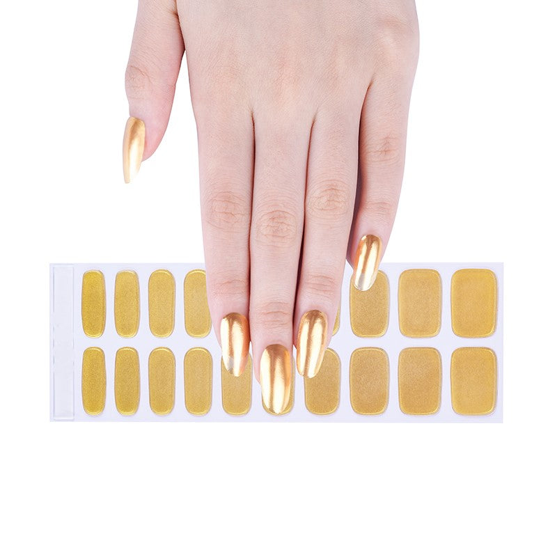 GOLDILOCKS CHROME Vegan Gel Nail Sticker Collection - Eco-Friendly & Non-Toxic