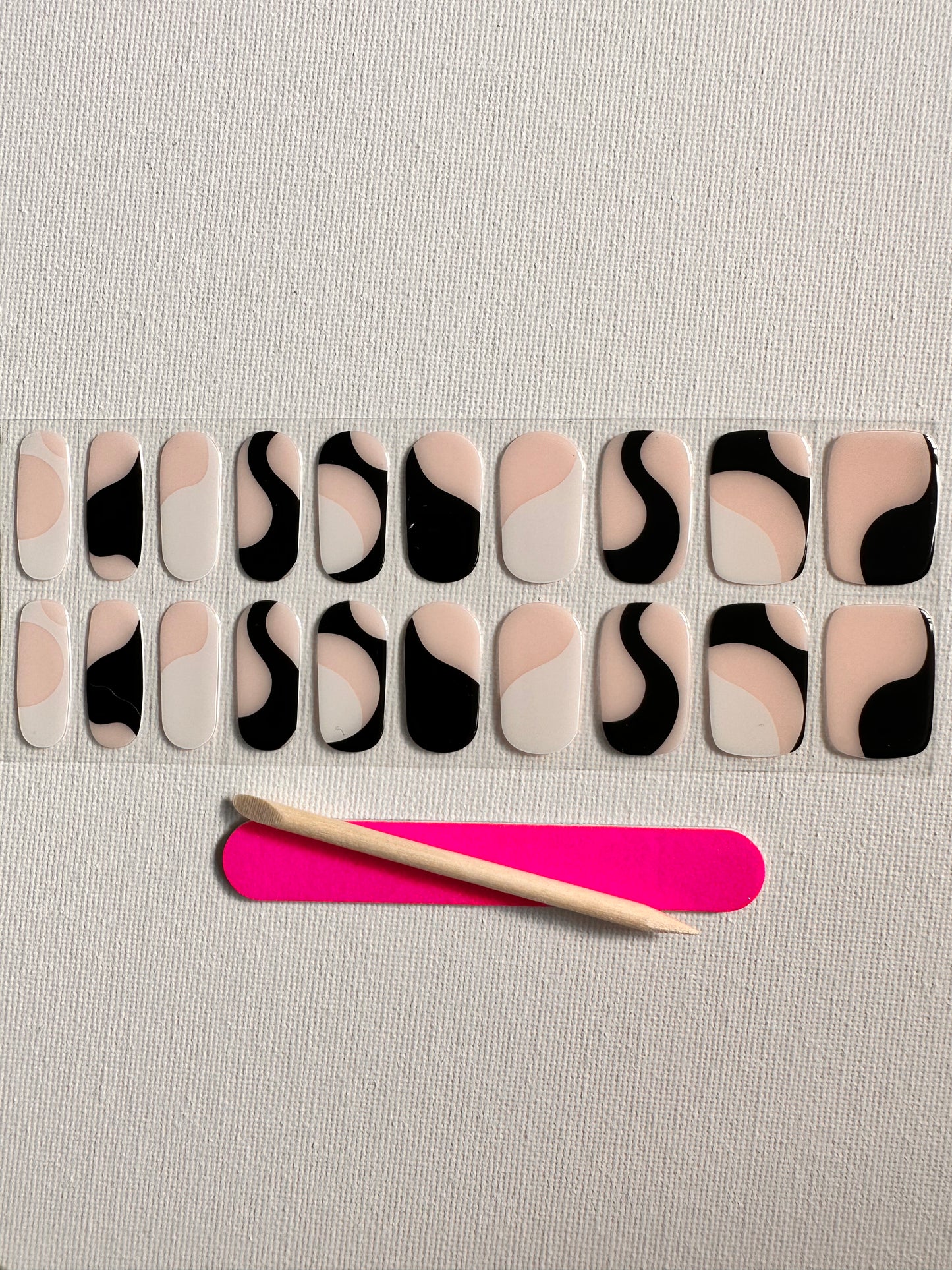 WIGGLE PINK 20pc Long-Lasting Gel Nail Sticker Kit - Vegan, Cruelty-Free, and Non-Toxic