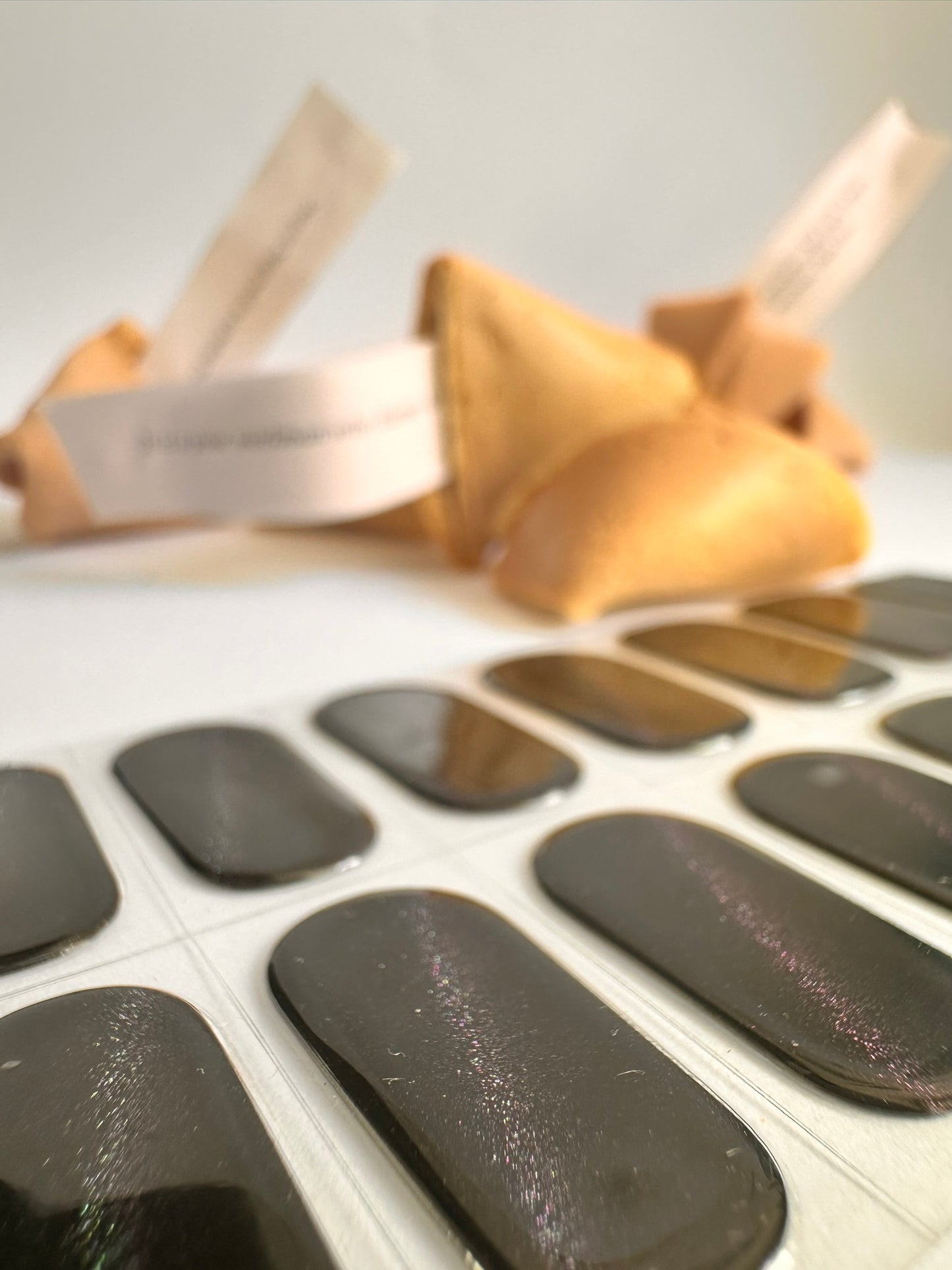 EBONY- METALLIC Peel-Off Gel Nail Stickers - Easy Removal, LED Light, Vegan & Cruelty-Free