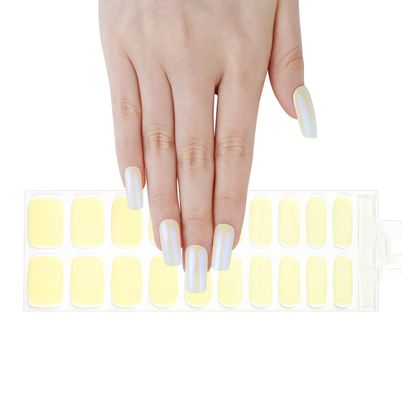 LEMON SORBET PEARLESENT DIY Gel Manicure Kit - At-Home Salon Quality, No UV Light Needed