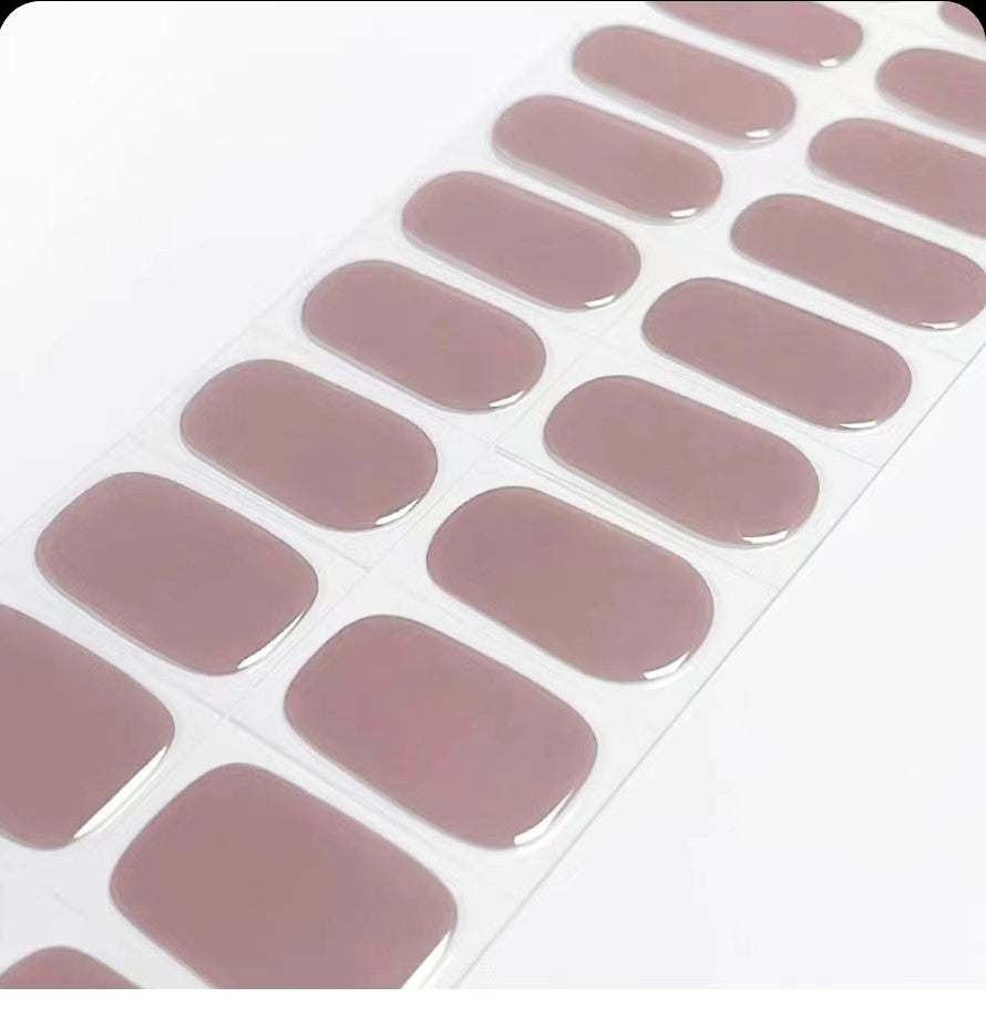 MAUVE 20pc Long-Lasting Gel Nail Sticker Kit - Vegan, Cruelty-Free, and Non-Toxic