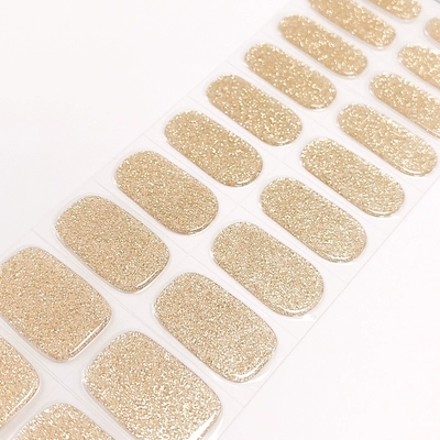 DISCO QUEEN GOLD 20pc Vegan Gel Nail Sticker - Eco-Friendly & Non-Toxic