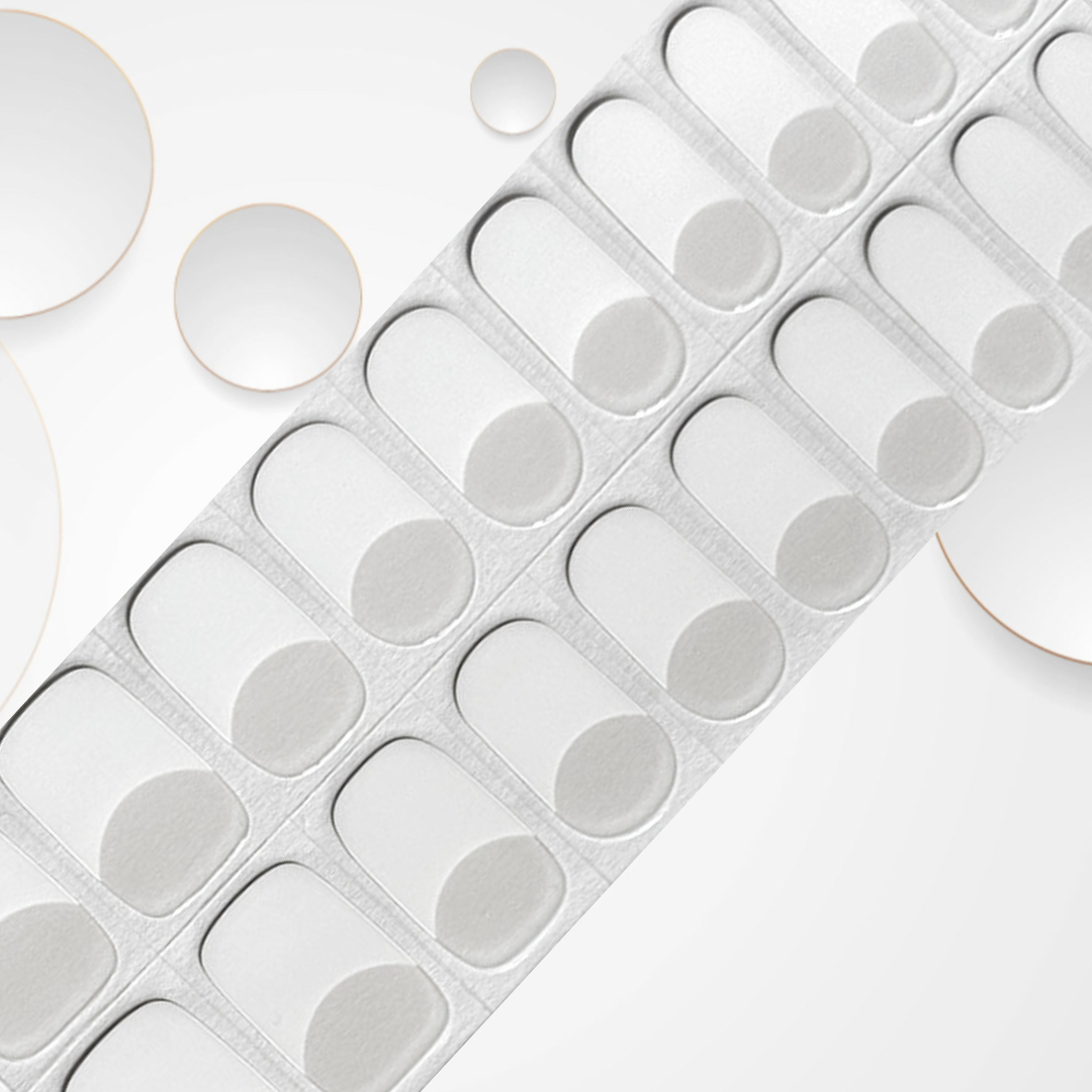 FRENCH WHITE White tips on transparent base Long-Lasting Gel Nail Sticker Kit - Vegan, Cruelty-Free, and Non-Toxic