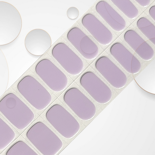 GLAZE PURPLE soft, semi-translucent purple 20pc Long-Lasting Gel Nail Sticker Kit - Vegan, Cruelty-Free, and Non-Toxic