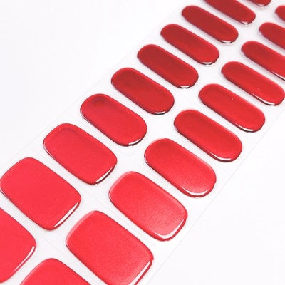 MERLOT CHROME 20pc Long-Lasting Gel Nail Sticker Kit - Vegan, Cruelty-Free, and Non-Toxic