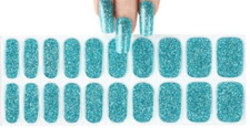 SUGAR BABE BLUE 20pc Long-Lasting Gel Nail Sticker Kit - Vegan, Cruelty-Free, and Non-Toxic